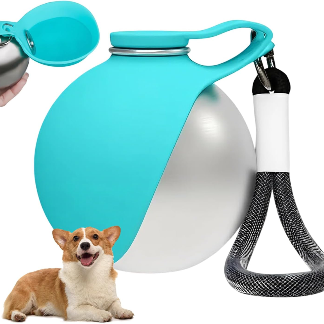 Botella de Agua Portátil 2 en 1 para Perros